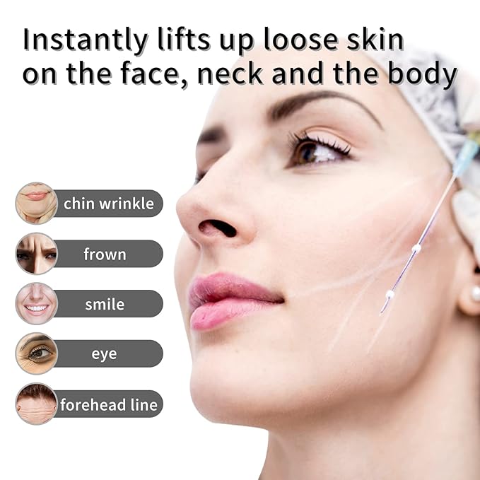 elves Pdo Mono Threads for Face Lift, Pdo Threads Lift 27G50mm, PDO Threads for Face Whole Body Lifting, PDO Smooth Threads Lifting 20Pcs