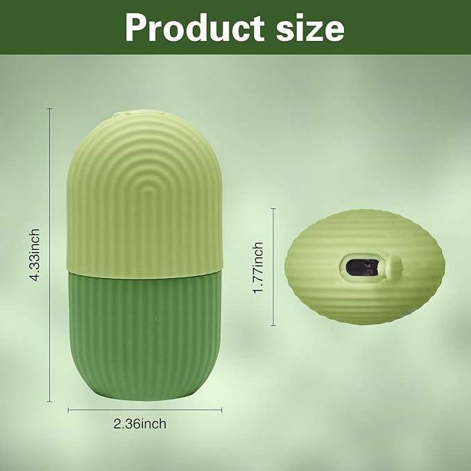 Ice Face Roller, Ice Roller for Face and Eye,Gifts for Mom,Face Roller Skin Care,Naturally Tone and Tighten,Silicone Facial Massage Ice Mold,Reusable Face Massage,Ice Mold for Face Beauty (Green)