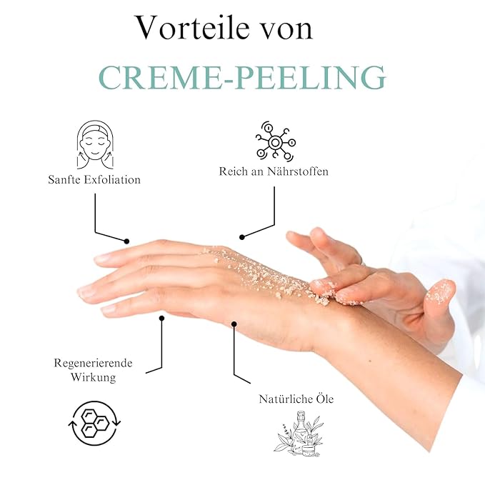 Deep Exfoliating Body Scrub Gentle - Apricot Face and Body Scrub Peeling - Body Polish Exfoliating Scrub Cream with shea butter and vitamins E and C