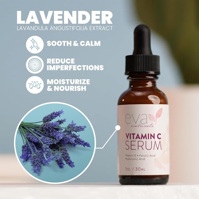 Eva Naturals Facelift in a Bottle - 3-in-1 Anti-Aging Set with Retinol Serum, Vitamin C Serum and Eye Gel - Formulated to Reduce Wrinkles, Fade Dark Spots and Treat Under-Eye Bags - Premium Quality