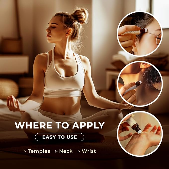 Gya Labs Clary Sage Essential Oil Roll on for Skin Nourishing, 100% Pure Natural Aromatherapy Oil Roller, Soothing & Balancing, Travel Size (0.34 Fl Oz)