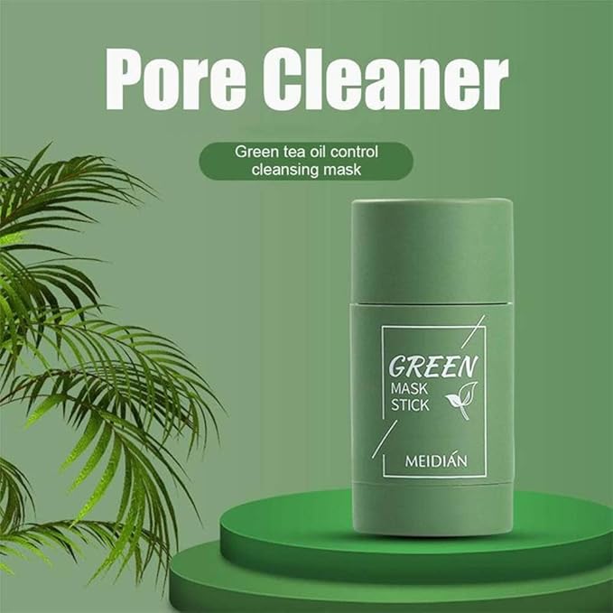 Wutian Green Tea Mask Stick for Face, Purifying Clay Blackhead Remover,Face Moisturizes Oil Control,Deep Clean Pore,Improves Skin,Improves Skin Men Women All Types (Green x 2)