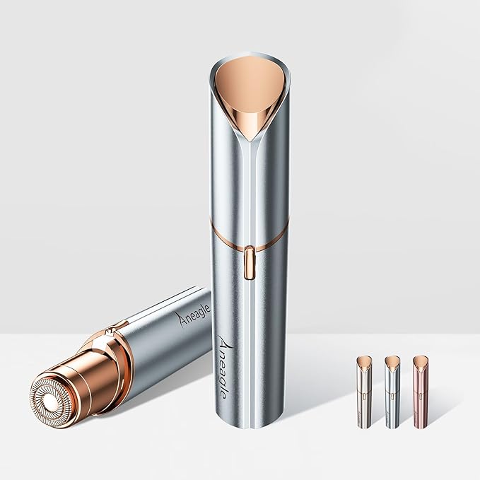 Facial Hair Remover for Women,Painless Hair Shaver Rechargeable with LED Light, Flawless Lady Face Electric Razor,The Great Female Mustache Removal (Sky Blue)