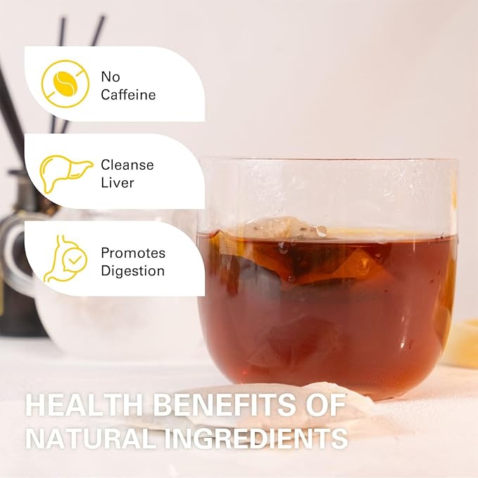 WT WEETEE Organic Roasted Dandelion Root Tea Bags, Dandelion Herbal Tea 100 Count, Caffeine Free, Support Healthy, Vitamins Rich