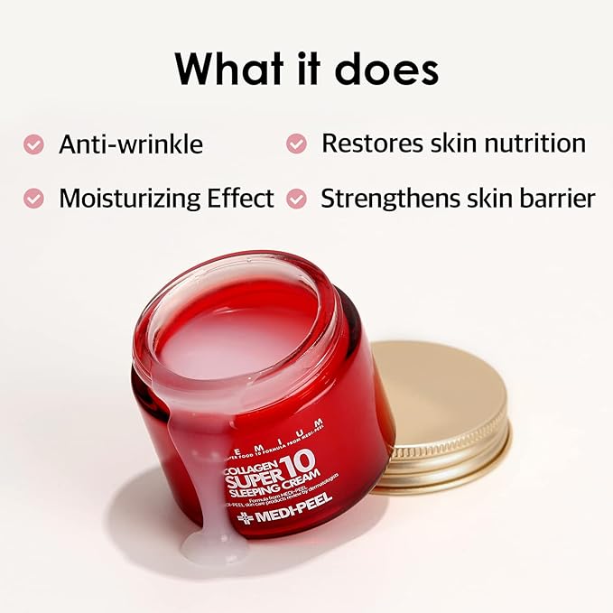 [MEDI-PEEL] Collagen 10 Sleeping Cream 70ml | Collagen cream | Sleeping cream | moisturizing cream | soothing cream |