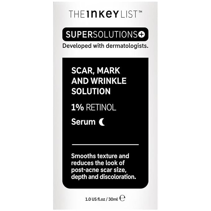 The INKEY List SuperSolutions 1% Retinol Serum for Face and Neck, Helps with Scar, Wrinkle and Skin Tone Appearance for Healthy-Looking Skin, 1.01 fl oz