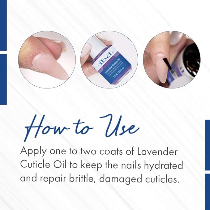 IBD Lavender Cuticle Oil – Moisturizing Nail Cuticle Oil for Nails, Softening and Nourishing for Healthy Nails, Lavender Scent, 0.5 fl oz