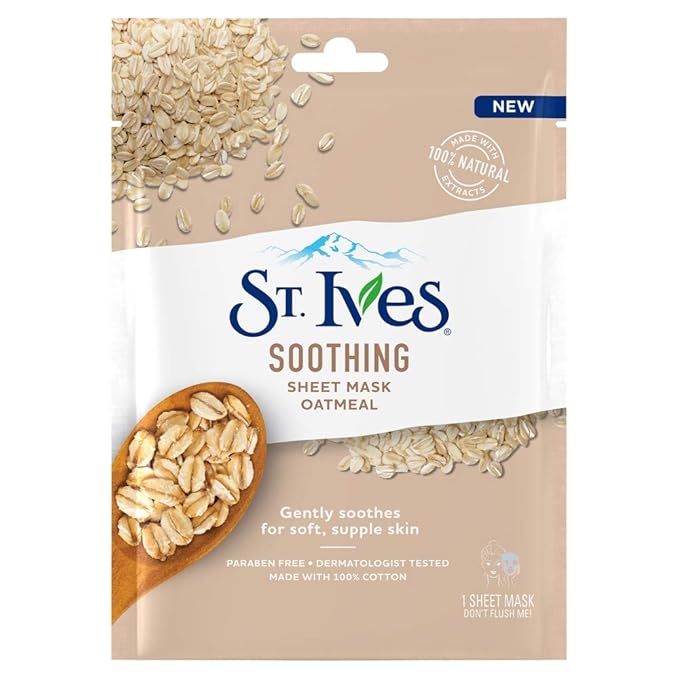 St. Ives Skin Care Sheet Mask Sooth Oatmeal 1 ct, Pack of 40