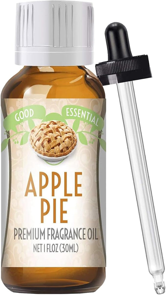 Good Essential Professional Apple Pie Fragrance Oil (30 ml / 1 fl oz) - Fragrance Oil for Diffusers, Candles, Soaps, Lotions, Perfume, Candle & Soap Making