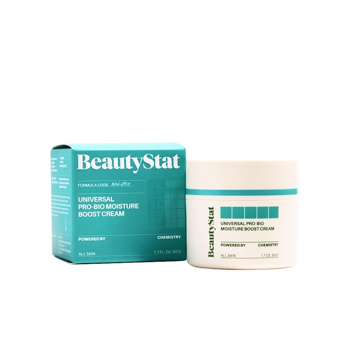BeautyStat Probiotic 24HR Moisture Boost Cream - Made in the USA - Daily Moisturizer Face Cream with Probiotics, Ceramides, Hyaluronic Acid for Natural Anti Aging, Fine Lines, Wrinkles (1.7oz / 50ml)