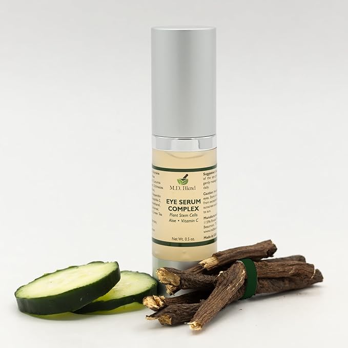 Plant Stem Cell Eye Serum Complex | Aloe Vera, Vitamin C | Hydrating Eye Treatment | Airless Pump - 15ml