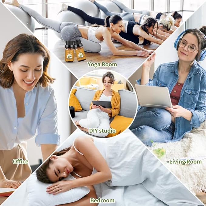 Sedbuwza Vanilla Essential Oil Set, 2 Pack Vanilla Aromatherapy Oils for Massage, Diffuser, Perfume, Soap, Candle Making 2 x 10 ml