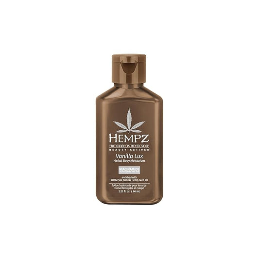 HEMPZ Mini Vanilla Lux Herbal Body Moisturizer 2.25 oz. New LOOK