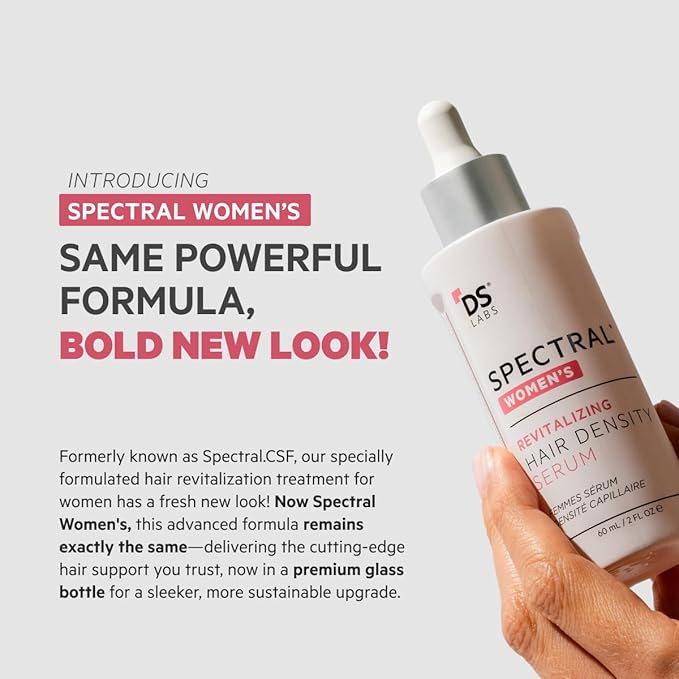 DS Labs Spectral Women's Formally Spectral.CSF - Hair Density Serum for Women, Thickening, Strengthening, Volumizing, Fuller-Looking Hair, 60mL, Packaging May Vary