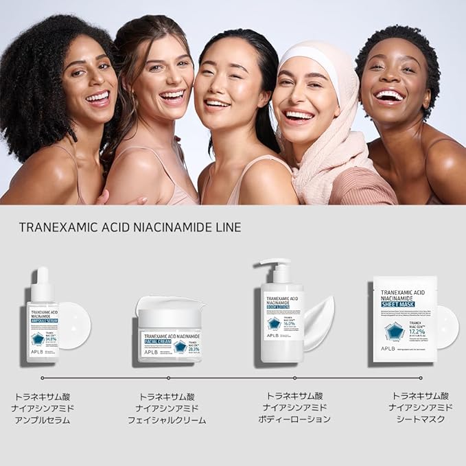 APLB Tranexamic Acid Niacinamide Sheet Mask 10pcs | TRANEX NIAC CEN™ 17.2% 0.85 FL.OZ/Korean Skincare, Long lasting hydration, Blemish Care, Helps with skin discoloration