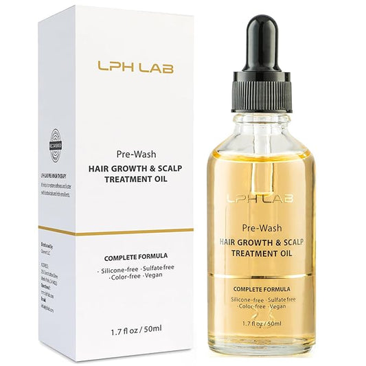 Prewash Dry Scalp Hair Oil Treatment - Pre Shampoo Rosemary Hair Oil for Dandruff Itchy Scalp, 1 Pack 1.7 fl oz
