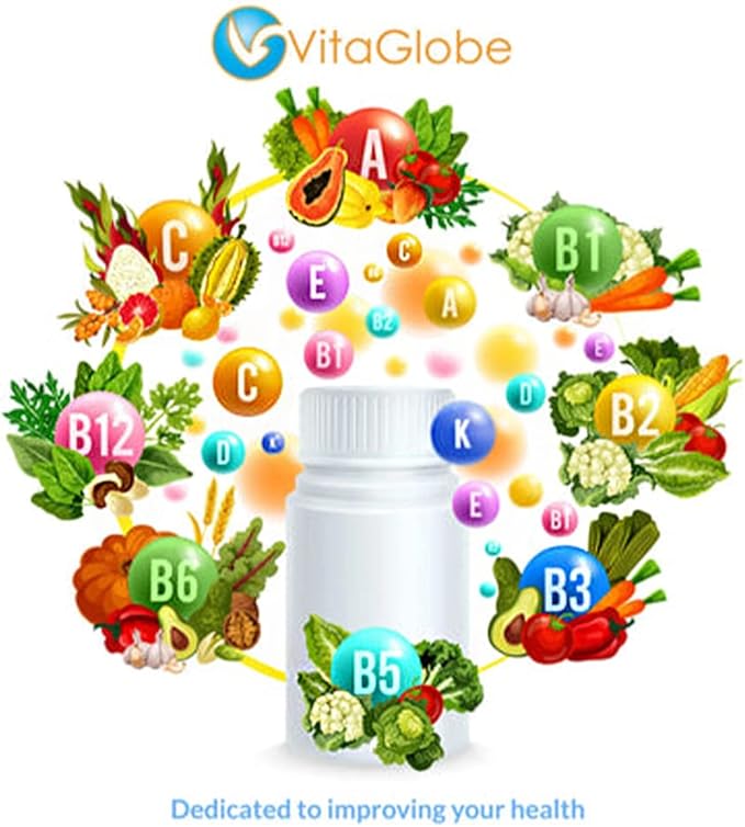 VitaGlobe Biotin 5000mcg Gummy - Mixed Berry Gummy for Hair, Skin & Nails, 80 Count (Pack of 2)