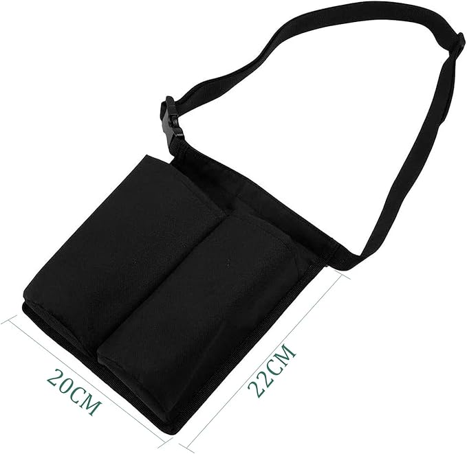 Pacify Massage Holster 2 Pocket, Adjustable Massage Lotion Oil Holster Bottle Bag for Therapist