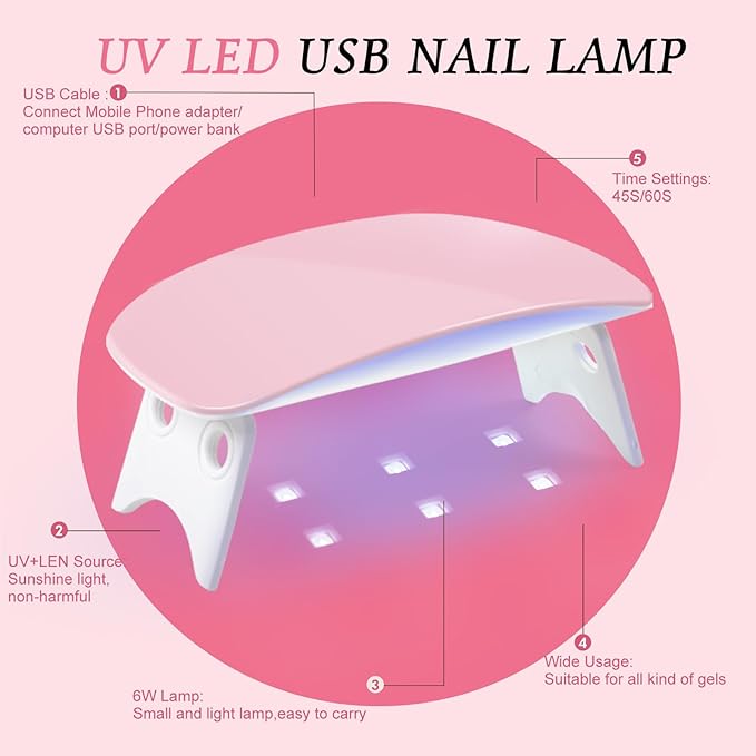 Peacecolor 8Pcs Cuticle Oil Pen Acrylic Nail Kit