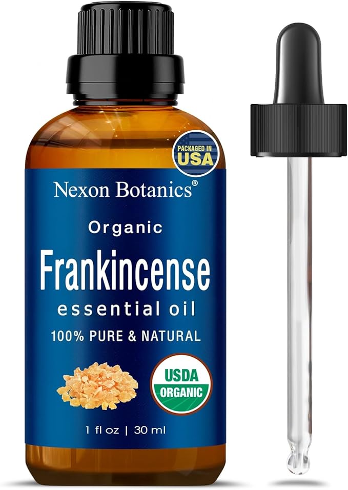 Organic Frankincense Essential Oil 30 ml - Pure Natural Boswellia Serrata for Diffusers, Aromatherapy, and Rejuvenating Skin & Hair Care - Nexon Botanics