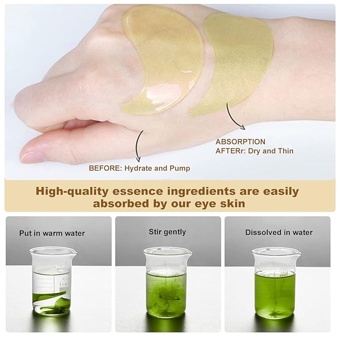MOND'SUB Premium Under-Eye Mask with Collagen and Hyaluronic Acid for Dark Circles, Puffiness, and Eye Bags - Avocado Moisturizing Anti-Aging Eye Mask - Hydrating Under Eye Patches (30 Pairs)
