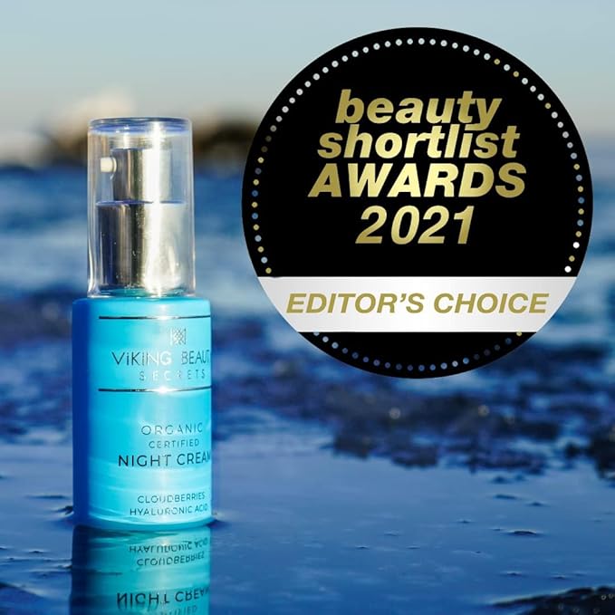 Night Cream - Anti Aging Night Face Cream with Nordic Antioxidant Berries - Hyaluronic Acid Night Cream Moisturizer for Face to Replenish Lost Moisture - 1 Fl Oz