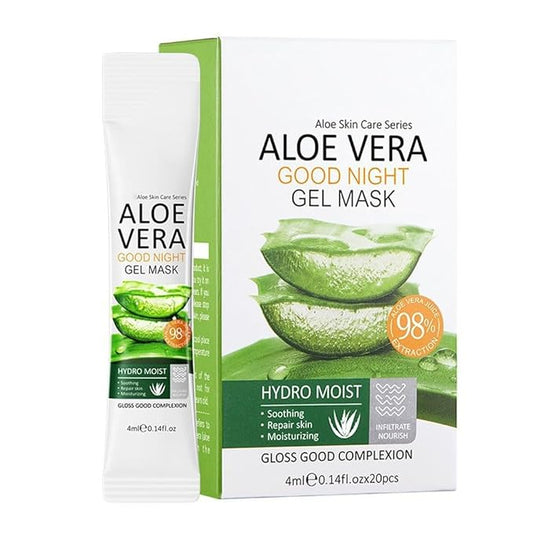 10X Collagen Anti-Aging Sleep Mask – Active Protein Technology – Intensive Hydration, Reduces Sagging & Dullness, Skin Care, Smooth & Whitilight, Cruelty-free (20PCS-Aloe Vera Jelly Mask)