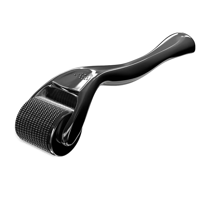 Micro Needling Roller Beard Roller 540 Stainless Steel Micro Needling Roller for Hair Body Home Use (Black)