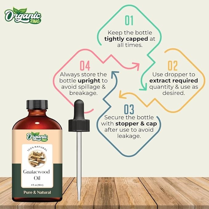 Guaiacwood (Bulnesia Sarmientoi) Oil | Pure & Natural Essential Oil for Skincare, Aroma and Diffusers - 118ml/3.99fl oz