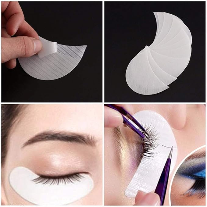 Eyeshadow Shields for Eye Makeup 100 Pcs Disposable Eyeshadow Stencil Lint Free Under Eye Patches Eyeshadow Gel Pad Pads Lint Free Gel Pad For Eyelash Extension Lip Makeup