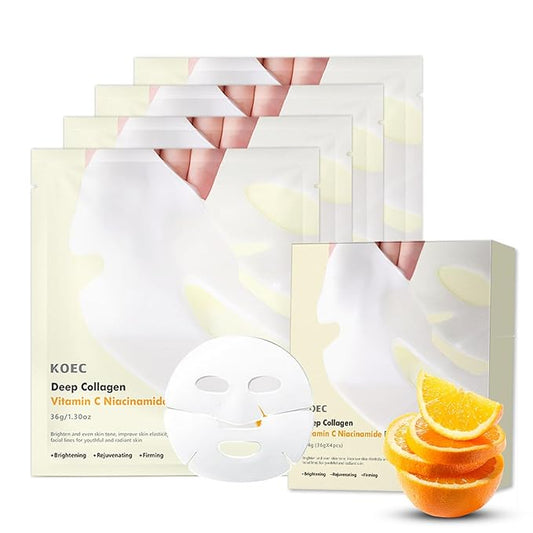 Deep Collagen Overnight Face Mask - Tea Tree CICA Hydrating Overnight Hydrogel Mask, Collagen Overnight Mask Anti Wrinkle Lifting, Collagen Face Mask Improve Elasticity, Firming (Yellow)