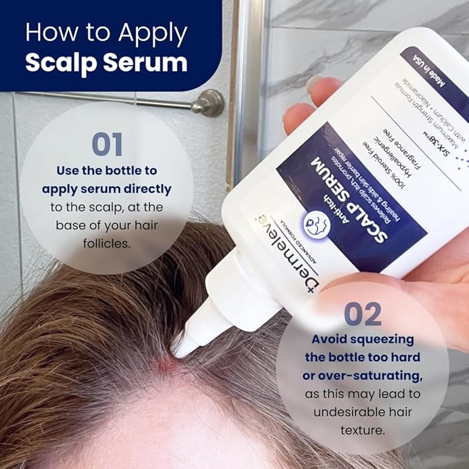 Dermeleve Scalp Serum for Neuropathic Itch, Sebborheic Dermatitis & Scalp Psoriasis | Dry Itchy Scalp Treatment | Quick Absorbing, Moisturizing & Non-Greasy (2 Pack)