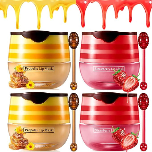Honey Lip Balm Pot, 4 PCS