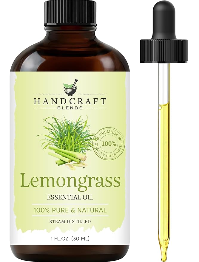 Handcraft Blends Lemongrass Essential Oil - 1 Fl Oz - 100% Pure and Natural - Premium Grade Essential Oil for Diffuser and Aromatherapy