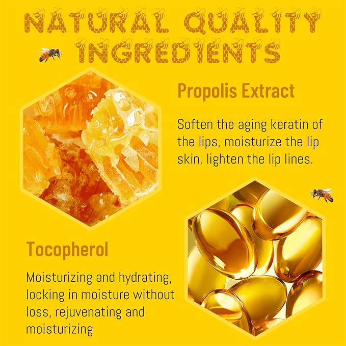 2PCS Bee Lip Balm Honey Pot, Sleeping