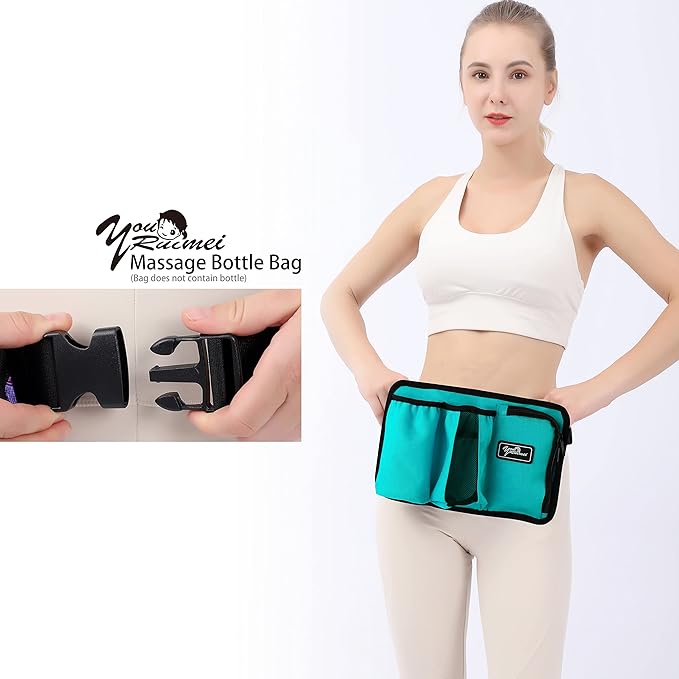 Massage Bottle Bag Massage Therapist Holster Massage Lotion Holster Massage Oil Holster（YR3KD-3Blue-green）