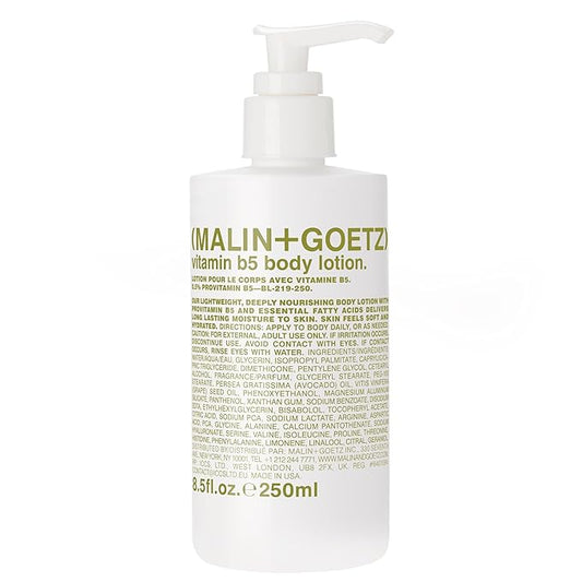 Malin + Goetz Vitamin B5 Body Lotion for Women & Men, 8.5 Fl. Oz. — Body Moisturizer for Dry Skin, All Skin Types, Dry Skin Moisturizer, Hydrating Body Lotion, Vegan & Cruelty Free