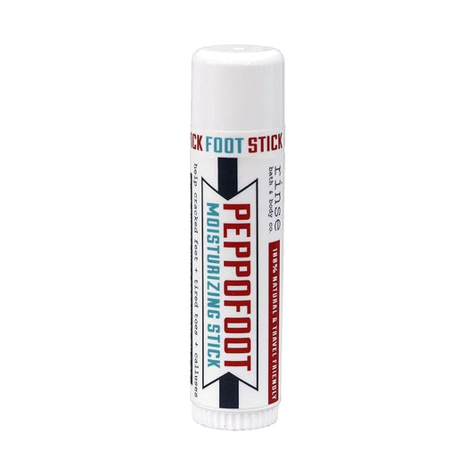 Rinse Bath & Body Peppofoot Heel Balm Stick - Handmade Heel Balm for Dry Cracked Feet w/Peppermint and Tea Tree Oils | Ultra Moisturizing | No Mess Cracked Heel Stick | Natural | Travel Size | 0.65oz