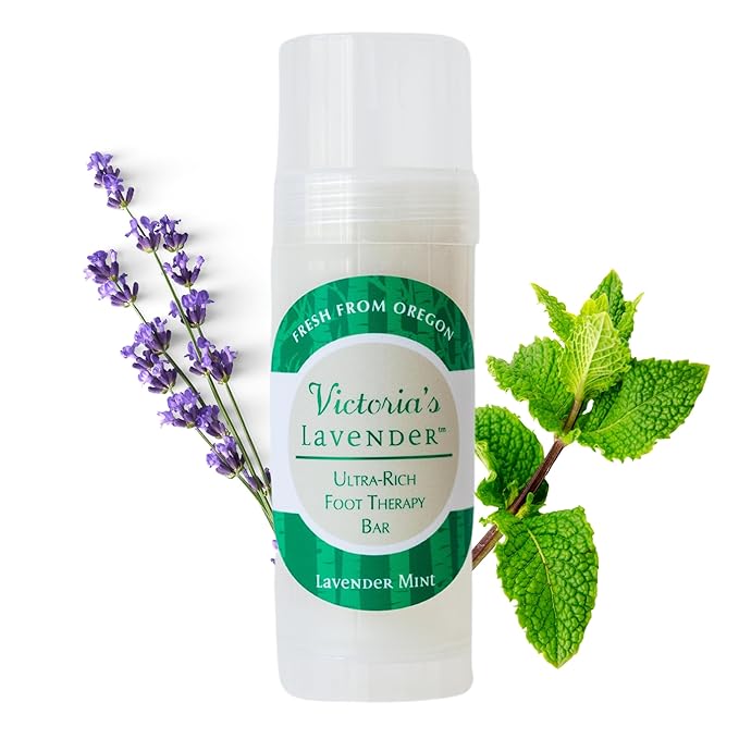 Victoria's Lavender Heel Balm Stick – Ultra-Rich Foot Therapy Balm for Dry, Cracked Feet – Heel Softener for Cracked Heels and Rough Skin – Dry Heels Treatment for Men and Women – Lavender Mint, 2.5oz