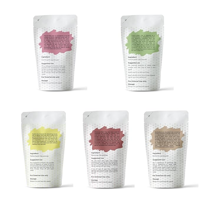 YOGI’S GIFT – Celebrating health Multi Pack | Ayurvedic Skin Care Sampler + Pack of 5 Clays for bundle