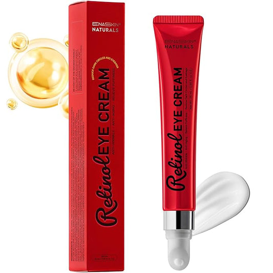 Anti Aging Eye Cream for Wrinkles: Retinol & Polypeptide Under Eye Treatment - Reduce Dark Circles, Puffiness, Crows feet - Repair Women's Eyes Contour, 0.85 fl. oz