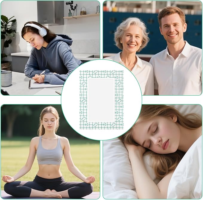 20 Pcs Disposable Clear Castor Oil Patches, Pu Film Waterproof Castor Oil Belly Button Patch, 7.9 x5.5'' Organic Cotton Pads Self-Adhesive, Hypoallergenic, Suitable for Navel, Abdomen, (Oil-Free)