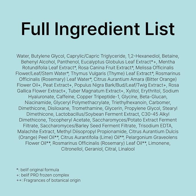 belif Aqua Bomb Cooling Relief Cream with Panthenol & Niacinamide – Daily Soothing & Hydrating Moisturizer, Depuff with Caffeine, Non-comedogenic, Lightweight Cream, Korean Skincare, 1.69 fl oz (50ml)