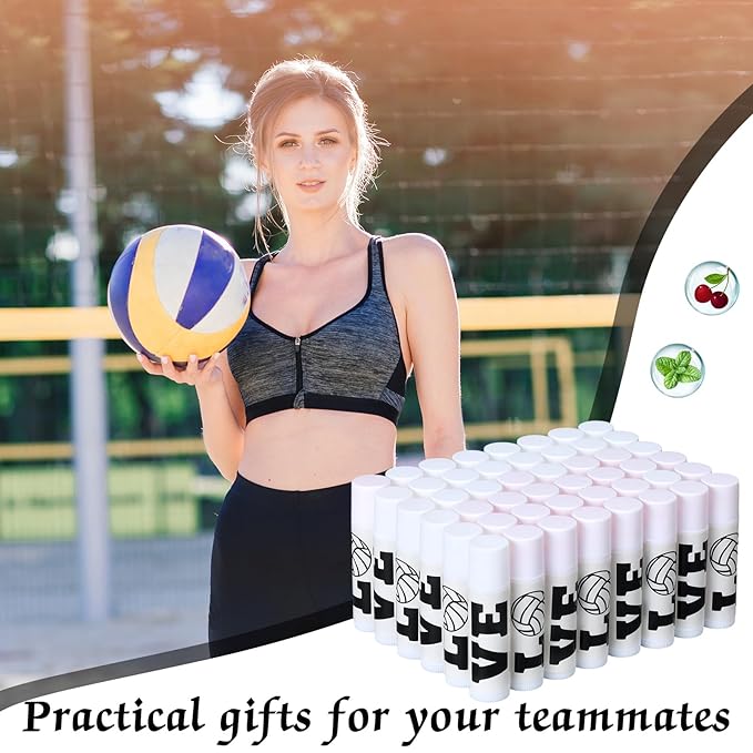 50 Pcs Happy Birthday Lip Balm Volleyball)