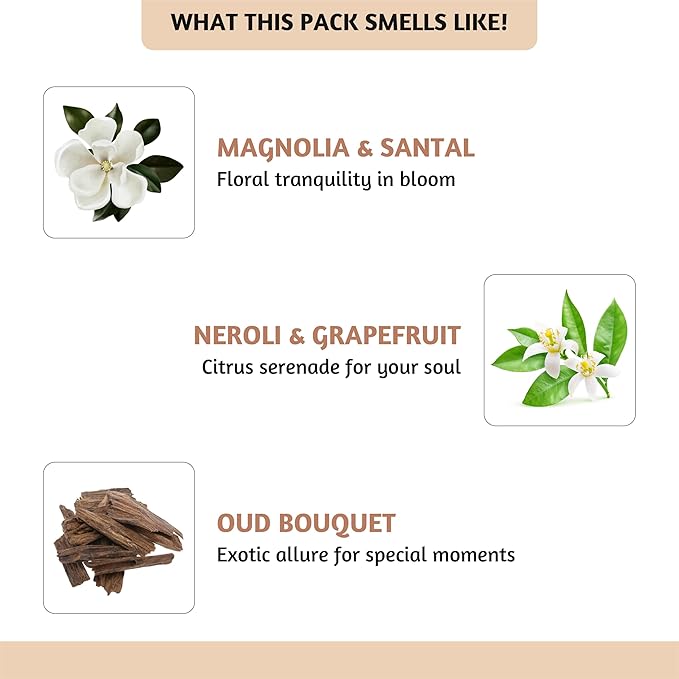 Folkulture Summer Essential Oils for Diffuser for Home | Set of 6 Premium Beach Oil Set | Oil Diffuser Summer Essential Oils for Candle Making Set for Women - Neroli & Grapefruit