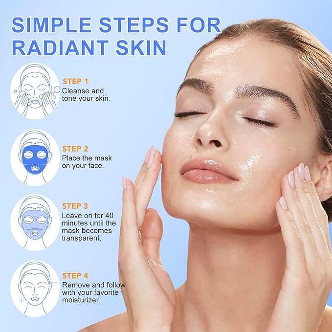 Collagen Face Mask, 6 Pack Overnight Collagen Mask for Women, Deep Collagen Anti Wrinkle Lifting Mask for All Skin Types, Pore Minimizing, Elasticity Improvement, 34g x6ea