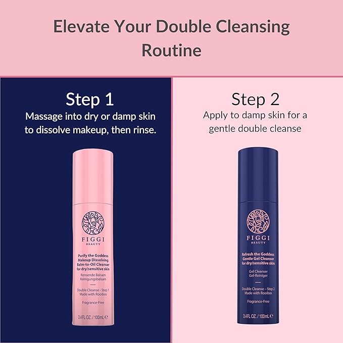 Oil Cleanser 100ml | Purify the Goddess Balm to Oil Cleanser for Face | Ultimate Makeup Remover Oil & Cleansing Balm | Formulated for Anxious & Sensitive Skin | Vegan & Cruelty Free