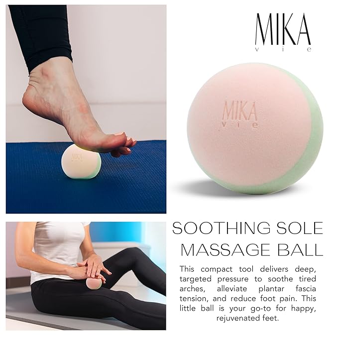 Pamper Me Bundle Body Oil Foot Balm Massage Ball | 3-Piece Beauty Kit with Organic Body Oil for Dry Skin Foot Balm for Dry Cracked Feet and Massage Ball | Clean Beauty, Vegan and Paraben Free
