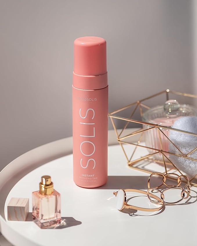 COCOSOLIS SOLIS Instant Weekend Tan Self-tanning lotion for face and body, mousse with immediate effect and washable, for a rich, natural and long-lasting tan, with plant-based DHA (200 ml)