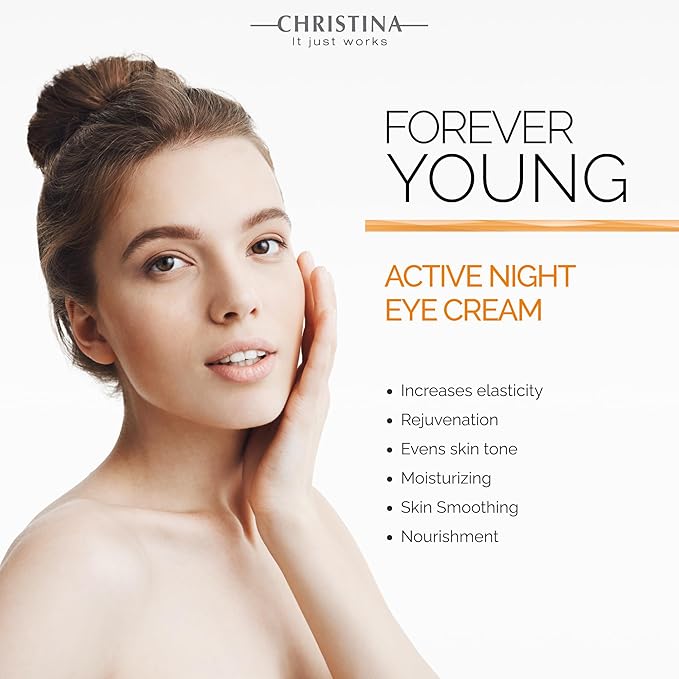 '-CHRISTINA- Forever Young Active Eye Night Cream with Retinol | Avocado Oil Eye Cream | Rejuvenates, Moisturizes, and Nourishes the Skin 30ml
